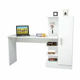 Tottus Escritorio con secciones blanco negro oferta