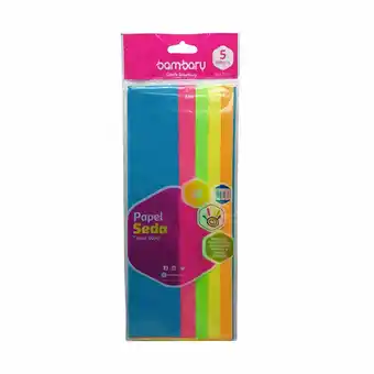 Tottus Bambary papel seda set neon x 5un oferta