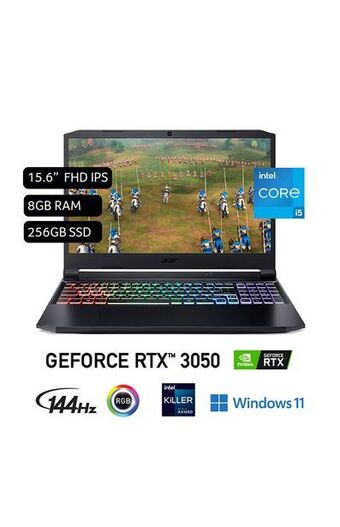 Tiendas EFE Laptop gamer acer nitro 5 15.6' windows 11 intel core i5 11400h 8gb 256gb ssd nvidia rtx3050 an515-57-565h oferta