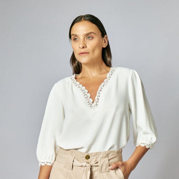 Fina Perú Blusa america hueso oferta