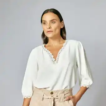 Fina Perú Blusa america hueso oferta