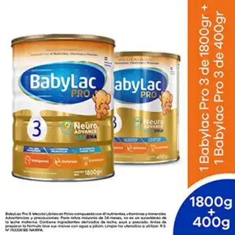 Mifarma Pack babylac pro 3 neuro advance 1800 g y 400 g 2 unidades oferta