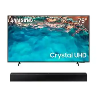 Hiraoka Televisor samsung led 4k uhd smart 75 un75bu8000gxpe (2022) + soundbar samsung hw-t400/pe oferta