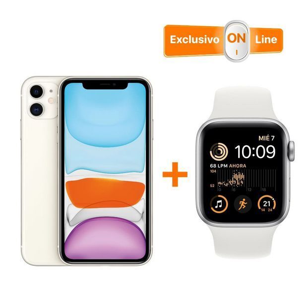 iShop Iphone 11 blanco - 128 gb + watch se (44mm) plata oferta