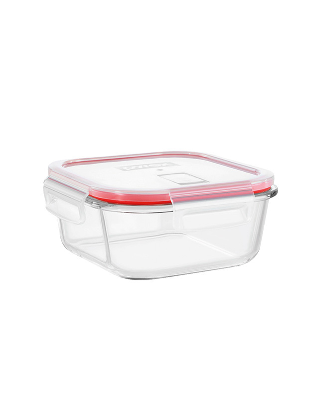 Tiendas EFE Táper cuadrado de vidrio de 800ml pyrex con tapa broche oferta