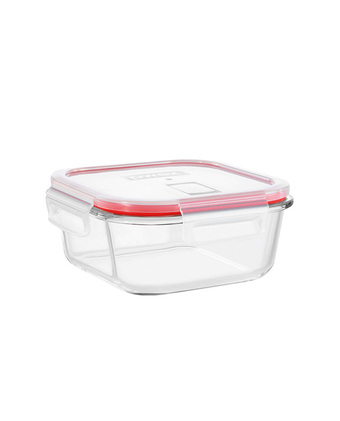 Tiendas EFE Táper cuadrado de vidrio de 800ml pyrex con tapa broche oferta