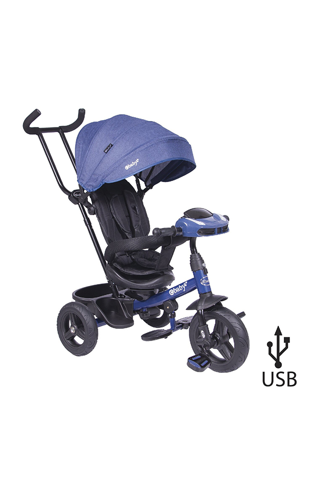 Tiendas EFE Triciclo guiador ebaby espin azul oferta