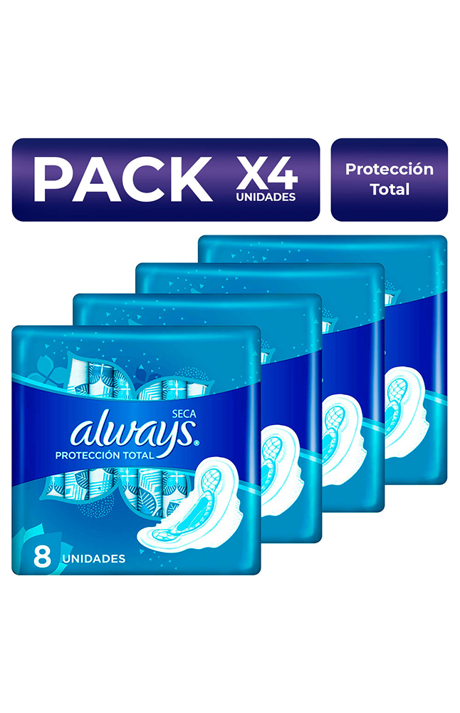 Tiendas EFE Pack x 4 toallas always protección total seca oferta