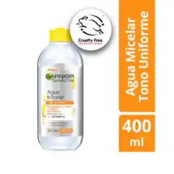 Mifarma Agua micelar garnier skin active express aclara tono uniforme - frasco 400 ml oferta