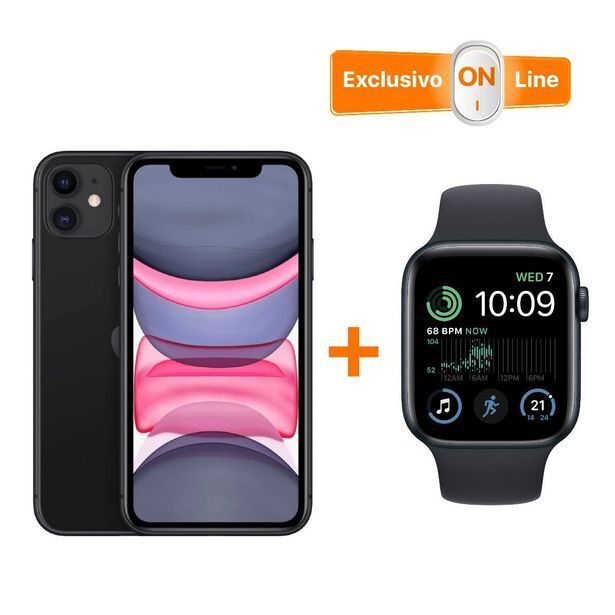 iShop Iphone 11 negro - 128 gb + watch se (40mm) medianoche oferta