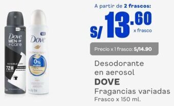 Makro Desodorante en aerosol DOVE Fragancias variadas Frasco x 150 ml. oferta