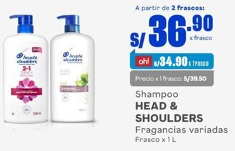 Makro Shampoo HEAD & SHOULDERS Fragancias variadas Frasco x 1 L oferta