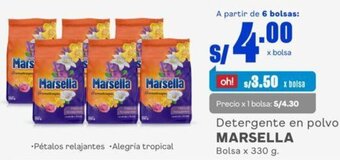 Makro Detergente en polvo MARSELLA Bolsa x 330 g. oferta