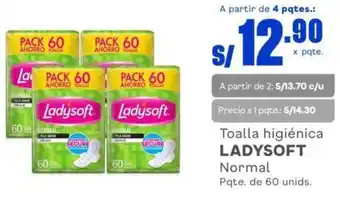 Makro Toalla higiénica LADYSOFT Normal Pqte. de 60 unids. oferta