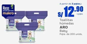 Makro Toallitas húmedas ARO Baby Pqte. de 200 unids. oferta