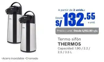Makro Termo sifón THERMOS Capacidad: 1.90 / 2.2/ 2.5/3.5 L oferta