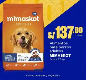 Makro Alimentos para perros adultos MIMASKOT Saco x 25 kg. oferta