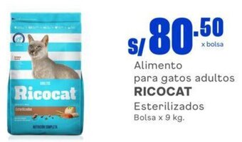 Makro Alimento para gatos adultos RICOCAT Esterilizados Bolsa x 9 kg. oferta