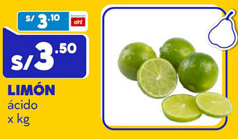 Plaza Vea LIMÓN ácido x kg oferta