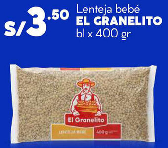Plaza Vea Lenteja bebé EL GRANELITO bl x 400 gr oferta