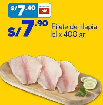Plaza Vea S/7.⁹0 Filete de tilapia bl x 400 gr oferta