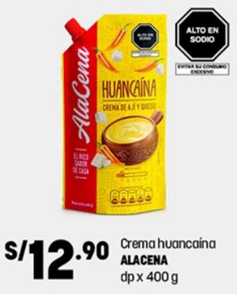 Plaza Vea Crema huancaína ALACENA dp x 400 g oferta