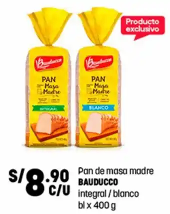 Plaza Vea Pan de masa madre BAUDUCCO integral / blanco bl x 400 g oferta