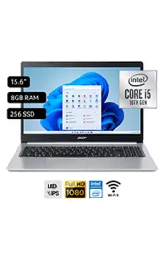 La Curacao Laptop acer aspire 5 15.6 windows 11 intel core i5-10210u 8gb 256gb ssd a515-54-56yq oferta