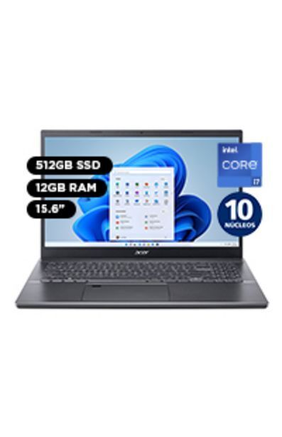 La Curacao Laptop acer aspire 5 15.6 windows 11 intel core i7 12a gen 10 núcleos 12gb 512gb ssd oferta