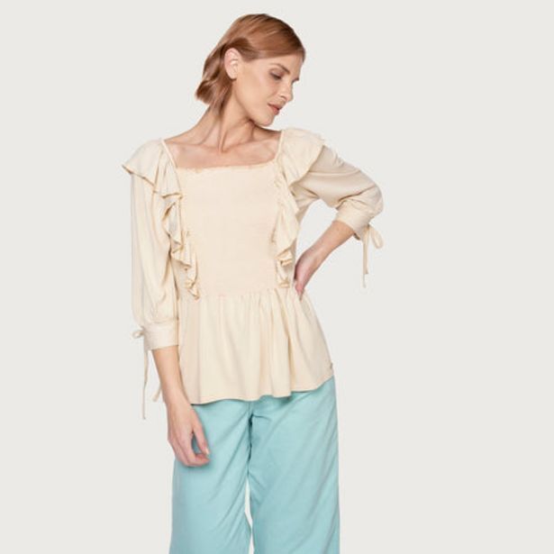 Fina Perú Polo gabina beige oferta