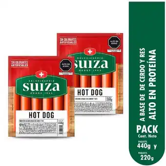 Vivanda Pack hot dog suiza paquete 200g + 440g oferta