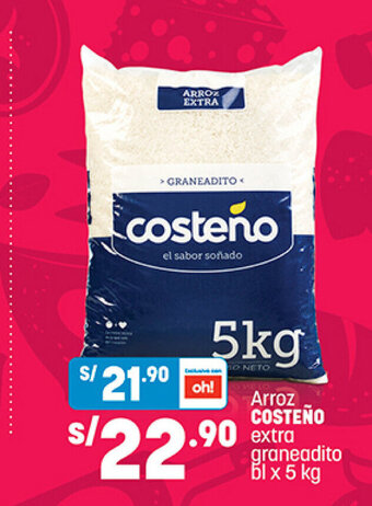 Plaza Vea Arroz COSTEÑO graneadito bl x 5 kg oferta