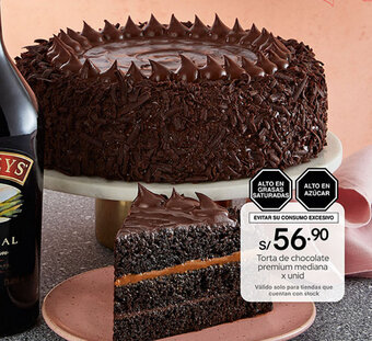 Plaza Vea Torta de chocolate premium mediana x unid oferta