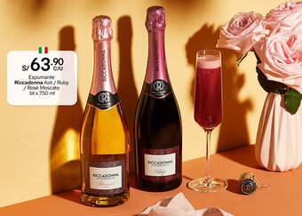 Plaza Vea Espumante Riccadonna Asti / Ruby / Rosé Moscato bt x 750 ml oferta