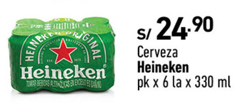 Plaza Vea Cerveza Heineken pk x 6 la x 330 ml oferta