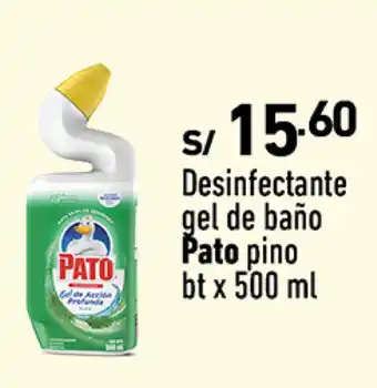 Plaza Vea Desinfectante gel de baño Pato pino bt x 500 ml oferta