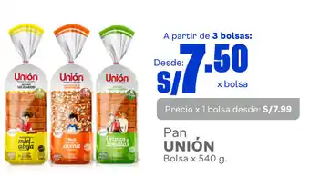 Plaza Vea Pan UNIÓN Bolsa x 540 g. oferta