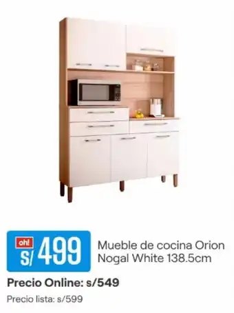 Promart Mueble de cocina Orion Nogal White 138.5cm oferta