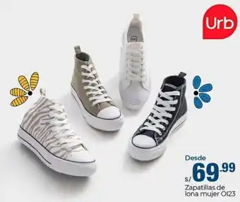 Metro Zapatillas de lona mujer O123 oferta