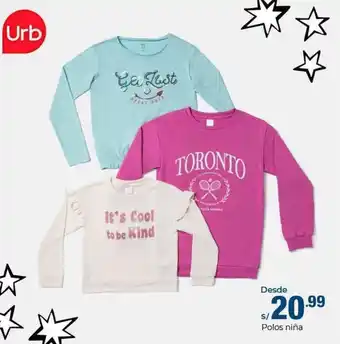 Metro Polos niña oferta