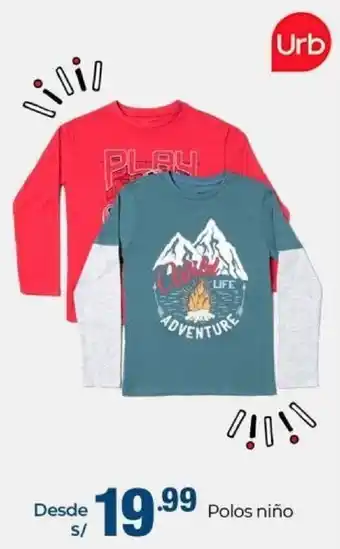 Metro Polos niño oferta