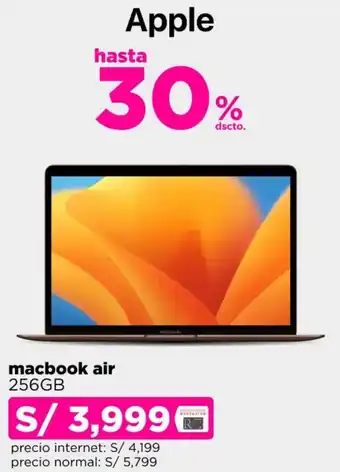 Ripley macbook air 256GB oferta
