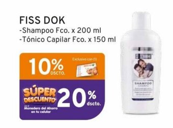 Mifarma FISS DOK -Shampoo Fco. x 200 ml -Tónico Capilar Fco. x 150 ml oferta