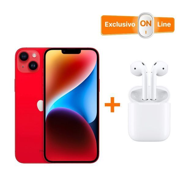 iShop Iphone 14 plus - 256gb - (product)red + gratis airpods with charging case oferta