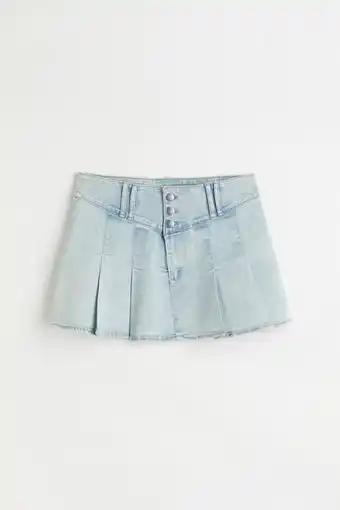 H&M Falda denim tableada oferta