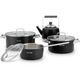 Linio Record juego de ollas 8 piezas fiorenza negro oferta