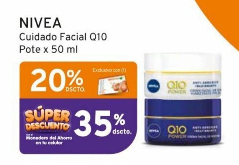 Mifarma NIVEA Cuidado Facial Q10 Pote x 50 ml oferta