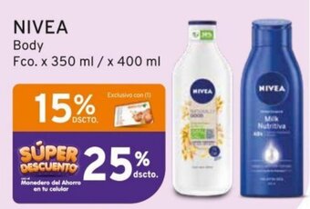 Mifarma NIVEA Body Fco. x 350 ml / x 400 ml oferta