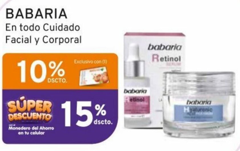 Mifarma BABARIA En todo Cuidado Facial y Corporal oferta