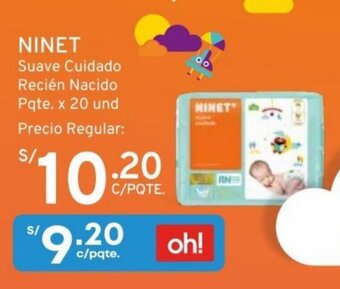 Mifarma NINET Suave Cuidado Recién Nacido Pqte. x 20 und oferta